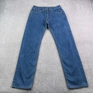 Levis 505 Jeans Mens 32x32 (Fits 30x31) Blue Straight Medium Wash Cotton Denim